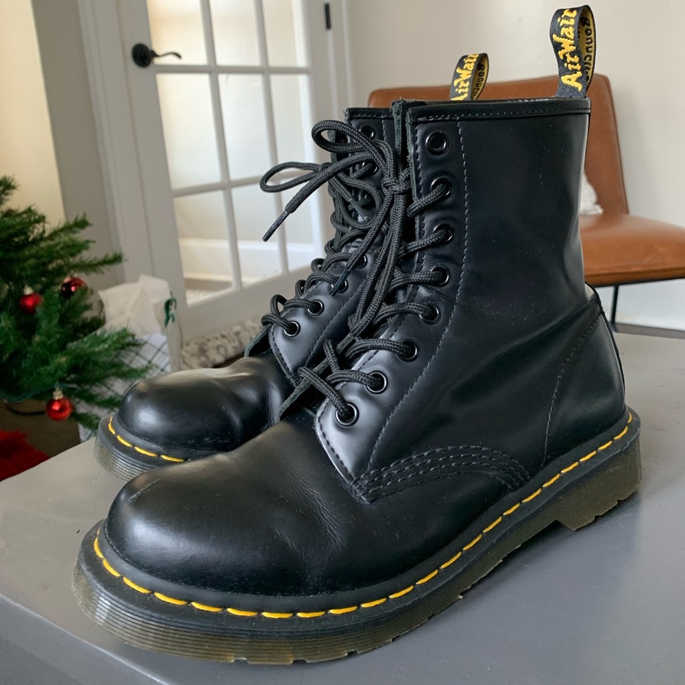 Black Dr. Martens Combat Boots